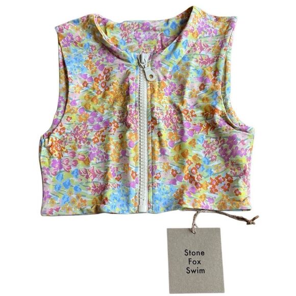 NWT Stone Fox Swim x REVOLVE Mase Top in Flower Fields Size Small - Picture 2 of 6